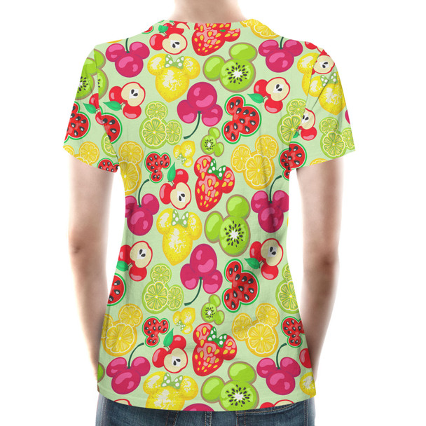 Women's Cotton Blend T-Shirt - Mickey's Fruit Fiesta