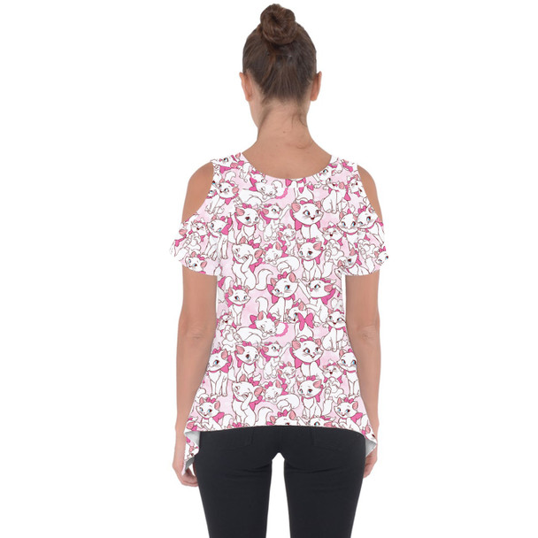 Cold Shoulder Tunic Top - Marie with her Pink Bow