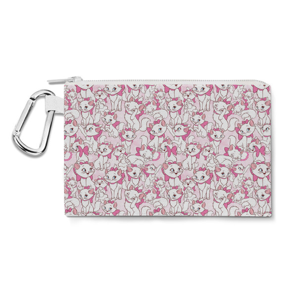 Canvas Zip Pouch - Marie with her Pink Bow