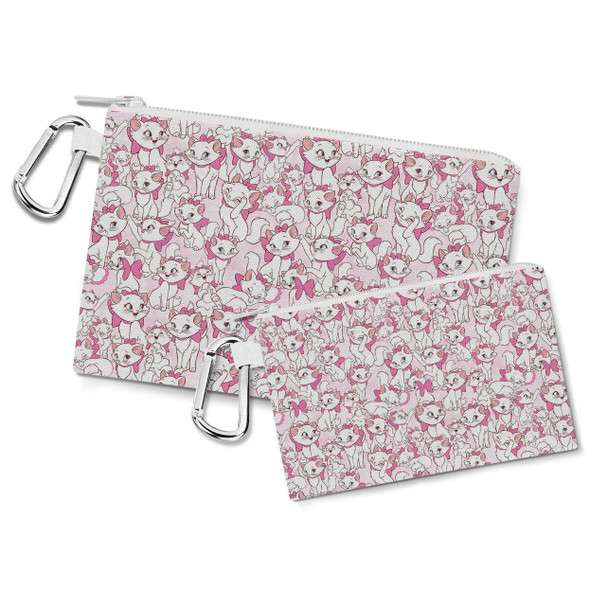 Canvas Zip Pouch - Marie with her Pink Bow