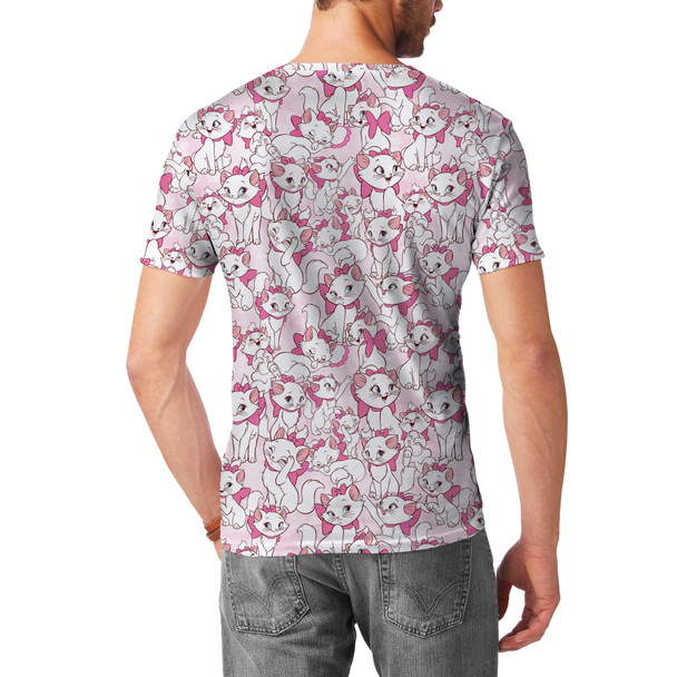 Men's Cotton Blend T-Shirt - Marie with her Pink Bow