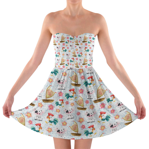 Sweetheart Strapless Skater Dress - Heihei and Pua