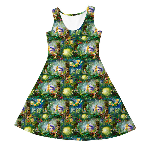 Girls Sleeveless Dress - Tinkerbell in Pixie Hollow