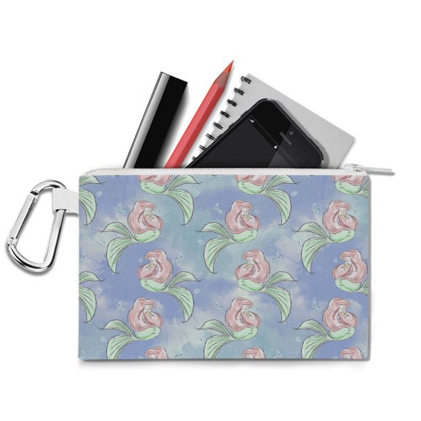 Canvas Zip Pouch - Sketch of Ariel