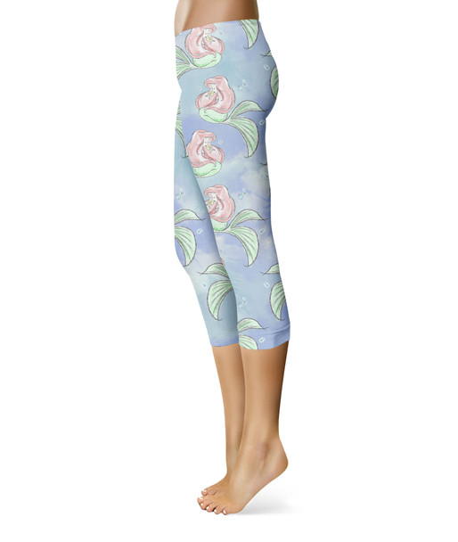 Sport Capri Leggings - Sketch of Ariel