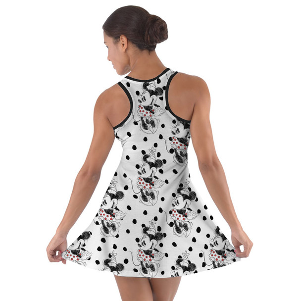 Cotton Racerback Dress - Sketch of Minnie Mouse