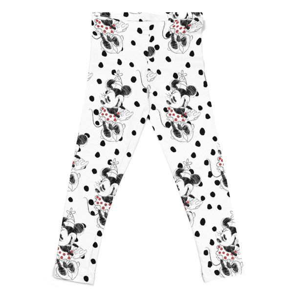 Girls' Leggings - Sketch of Minnie Mouse