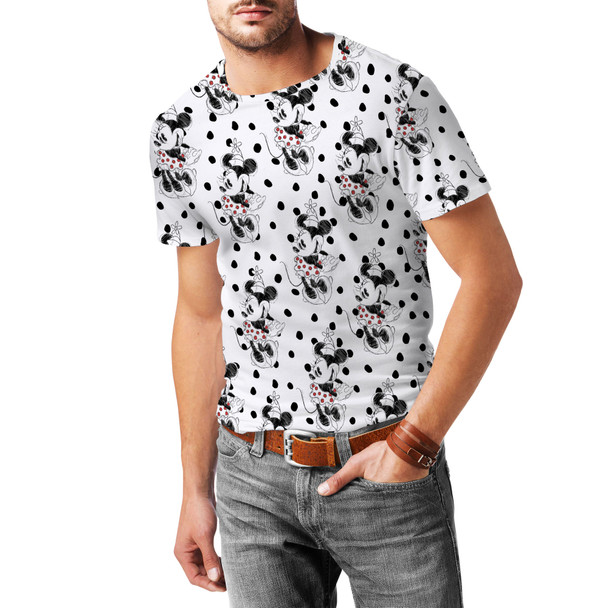 Men's Cotton Blend T-Shirt - Sketch of Minnie Mouse