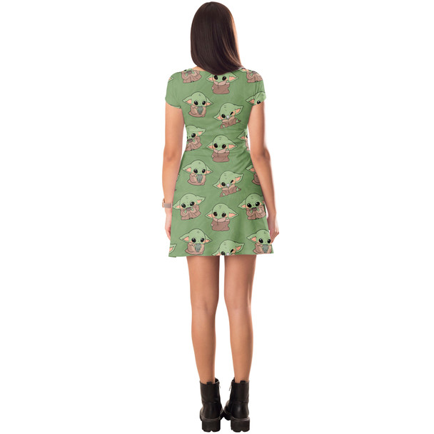 Short Sleeve Dress - The Child Catching Frogs