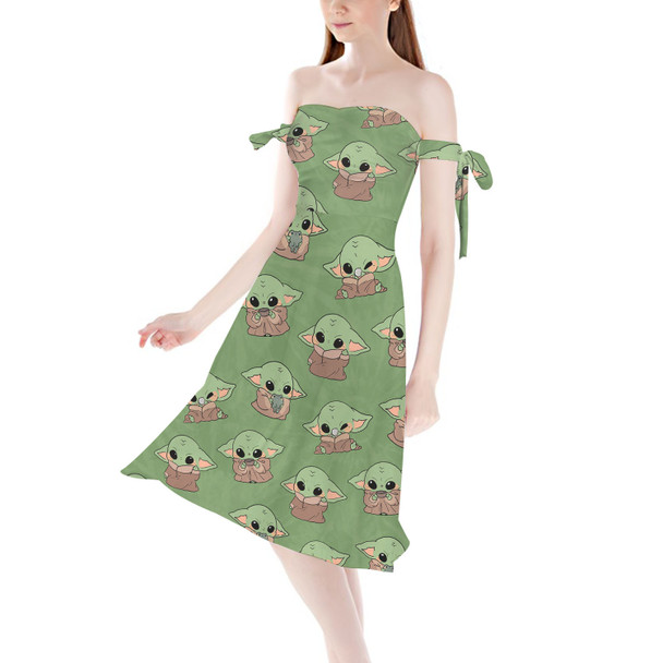 Strapless Bardot Midi Dress - The Child Catching Frogs