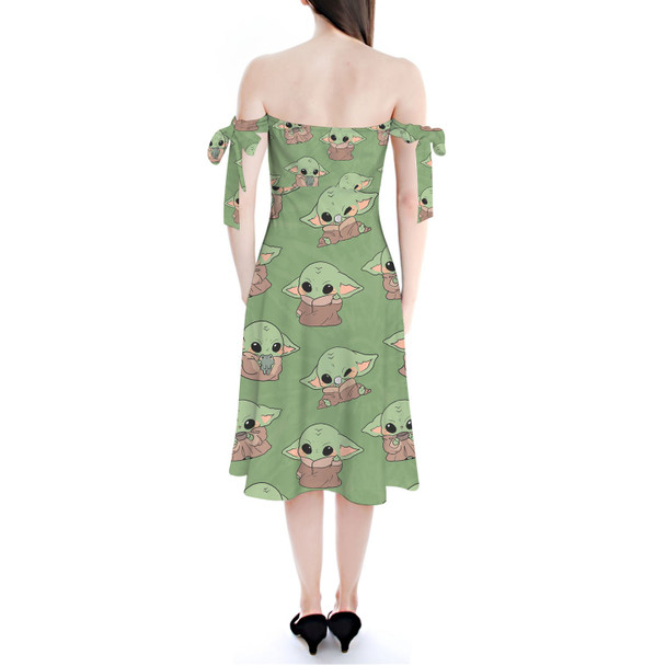 Strapless Bardot Midi Dress - The Child Catching Frogs