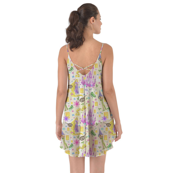 Beach Cover Up Dress - Watercolor Tangled