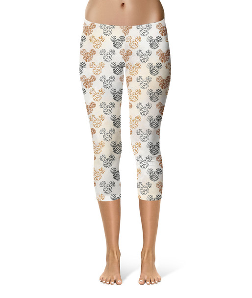 Sport Capri Leggings - Safari Mickey Ears