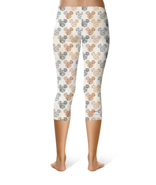 Sport Capri Leggings - Safari Mickey Ears