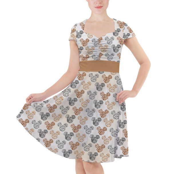 Sweetheart Midi Dress - Safari Mickey Ears