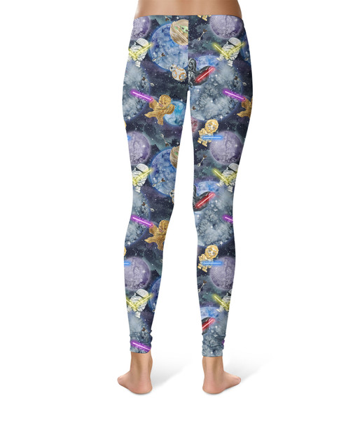 Sport Leggings - Watercolor Star Wars Battle