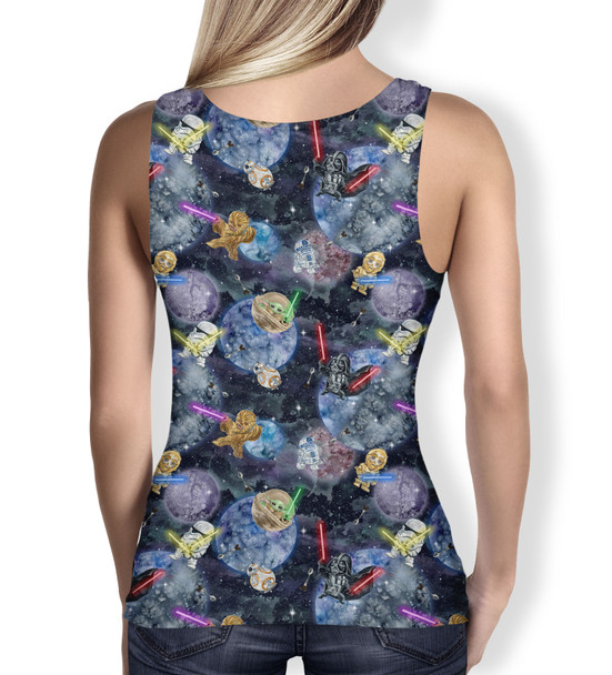 Women's Tank Top - Watercolor Star Wars Battle