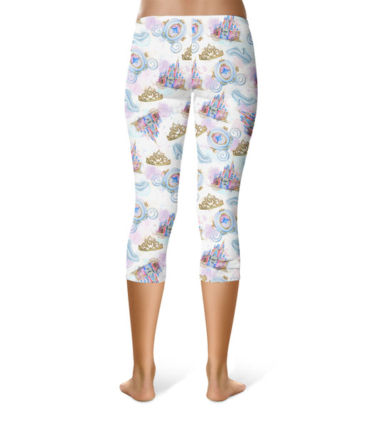 Sport Capri Leggings - Watercolor Cinderella