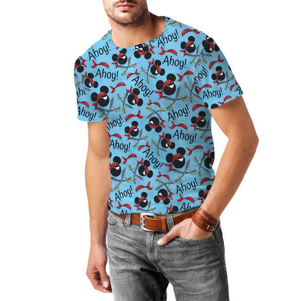 Men's Cotton Blend T-Shirt - Pirate Mickey Ahoy!