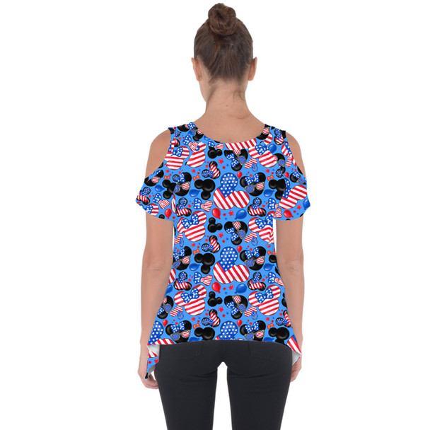 Cold Shoulder Tunic Top - Mickey's Fourth of July