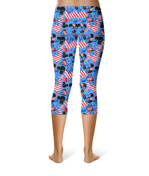 Sport Capri Leggings - Mickey's Fourth of July