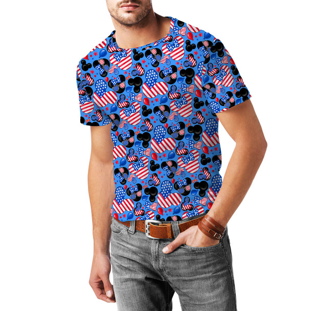 Men's Cotton Blend T-Shirt - Mickey's Fourth of July