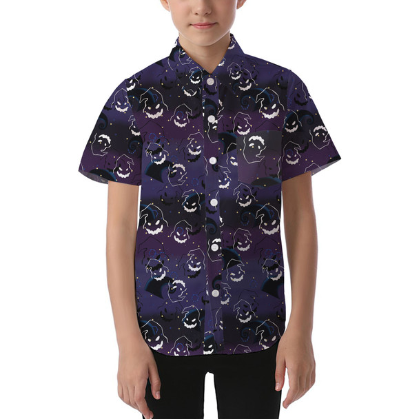 Kids' Button Down Short Sleeve Shirt - Oogie Boogie Halloween Inspired