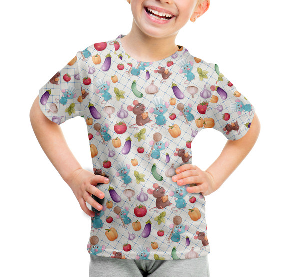 Youth Cotton Blend T-Shirt - Ratatouille Veggies