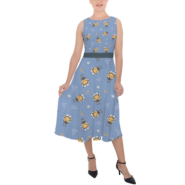 Belted Chiffon Midi Dress - Ahsoka Tano