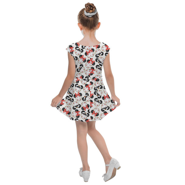 Girls Cap Sleeve Pleated Dress - Gone Overboard In White