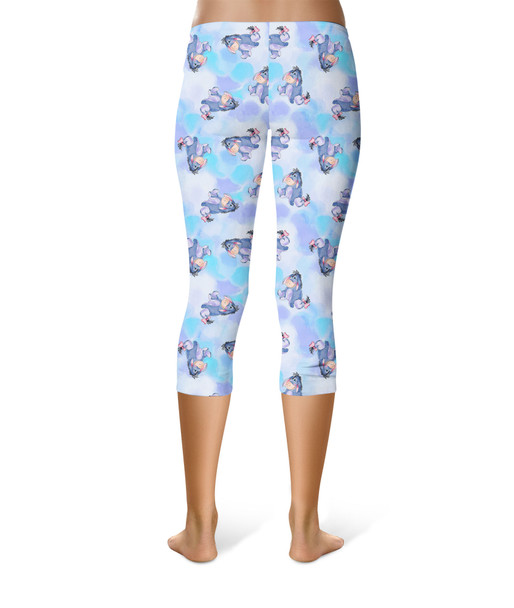 Sport Capri Leggings - Watercolor Eeyore