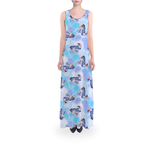 Flared Maxi Dress - Watercolor Eeyore