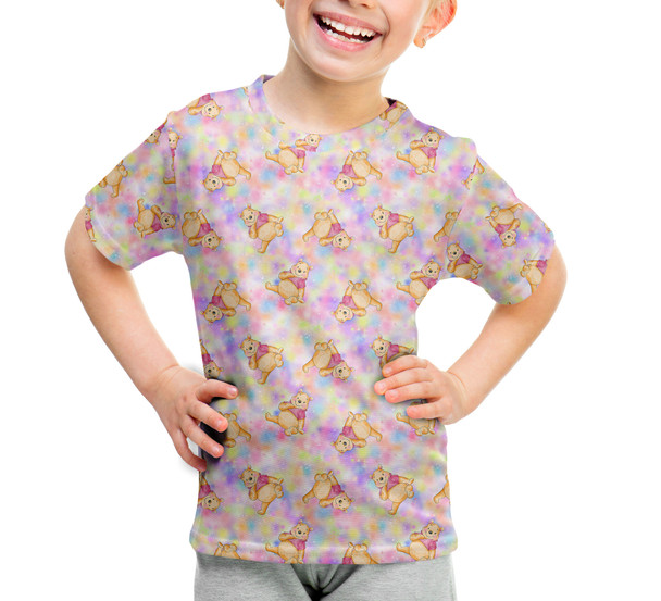 Youth Cotton Blend T-Shirt - Watercolor Pooh Bear