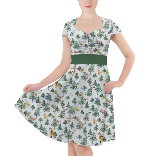 Sweetheart Midi Dress - Christmas Disney Forest