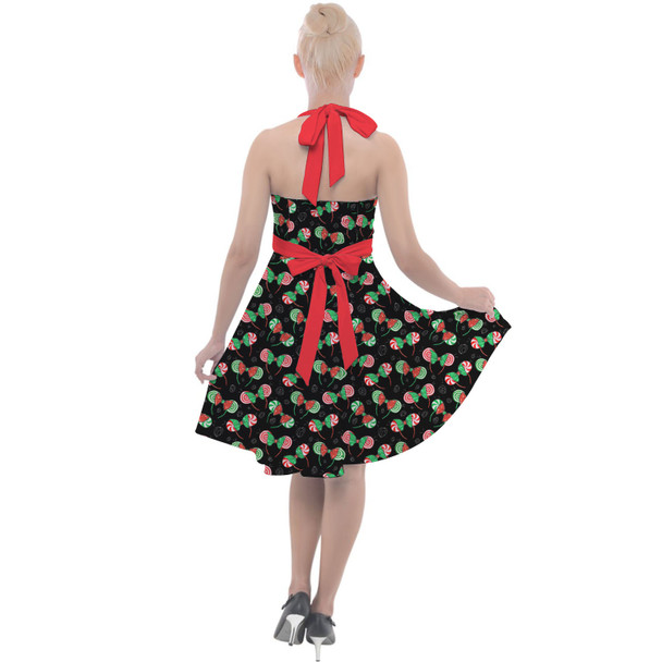 Halter Vintage Style Dress - Christmas Minnie Ears