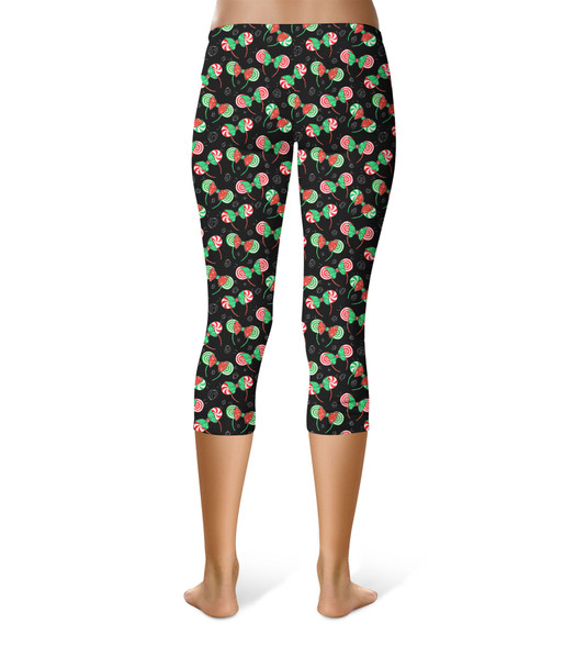 Sport Capri Leggings - Christmas Minnie Ears