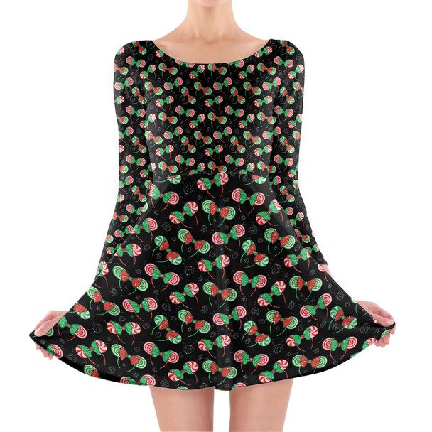 Longsleeve Skater Dress - Christmas Minnie Ears