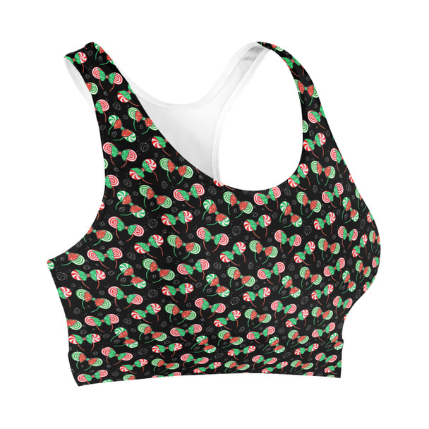 Sports Bra - Christmas Minnie Ears