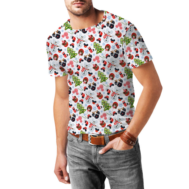 Men's Cotton Blend T-Shirt - Mouse Magic Christmas