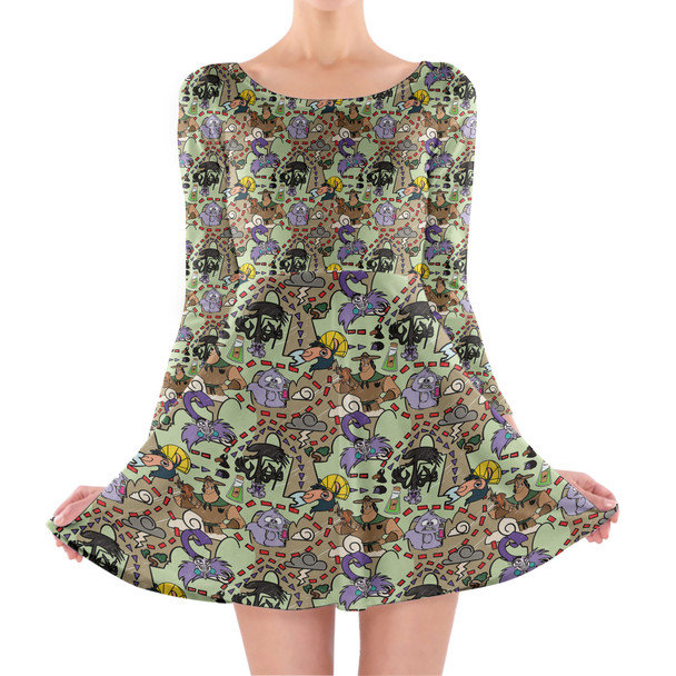 Longsleeve Skater Dress - The Emperor's New Groove Inspired