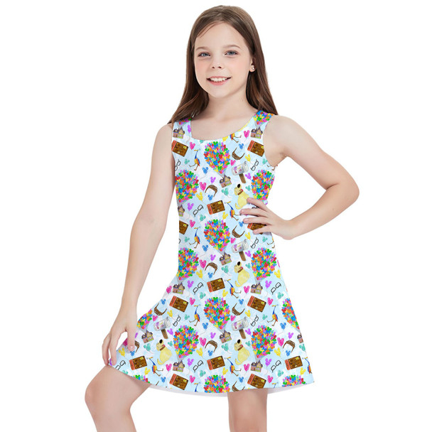 Girls Sleeveless Dress - Pixar UP Icons