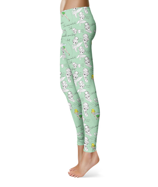 Sport Leggings - Drawing Tinkerbell