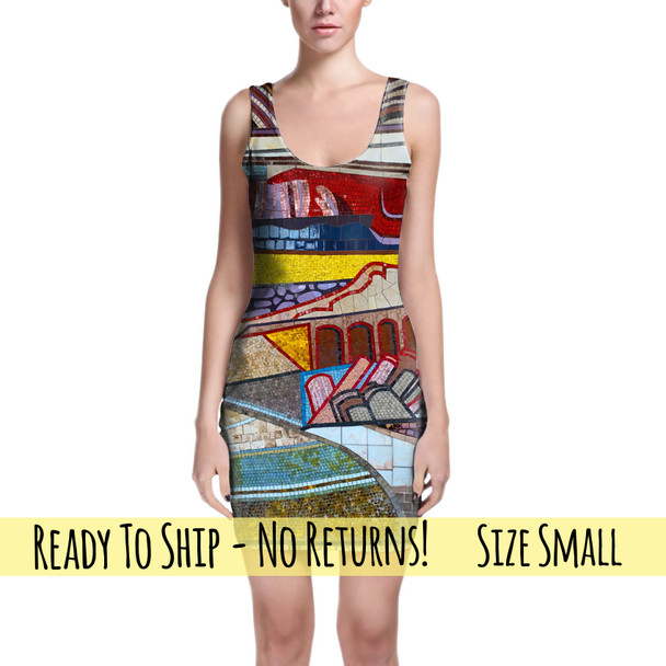 Bodycon Dress - S - Mosaic Wall Disney Inspired - READY TO SHIP