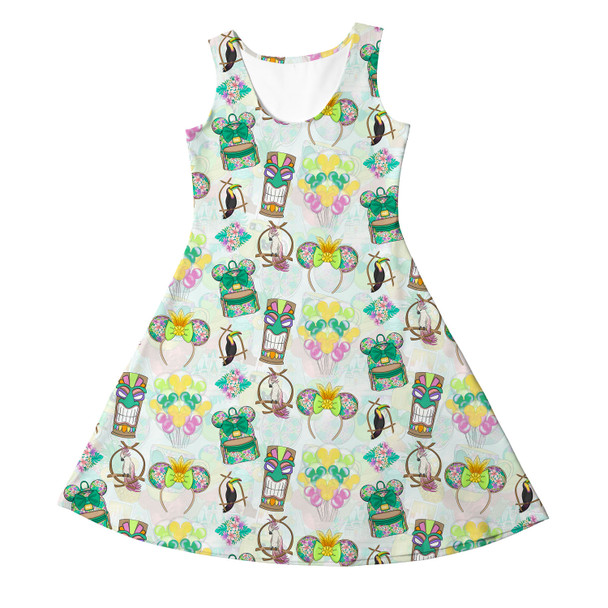 Girls Sleeveless Dress - Main Attraction Enchanted Tiki Room