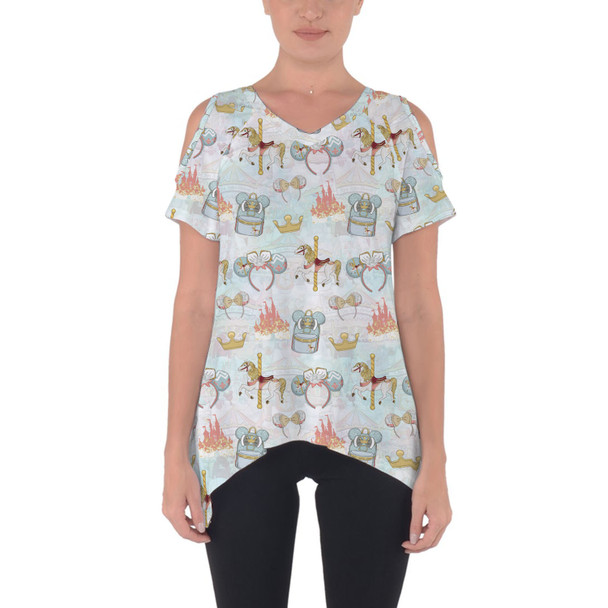 Cold Shoulder Tunic Top - Main Attraction Disney Carousel