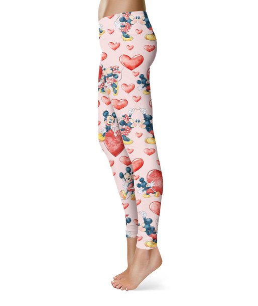 Sport Leggings - Valentine Mickey & Minnie