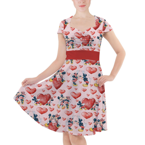 Sweetheart Midi Dress - Valentine Mickey & Minnie