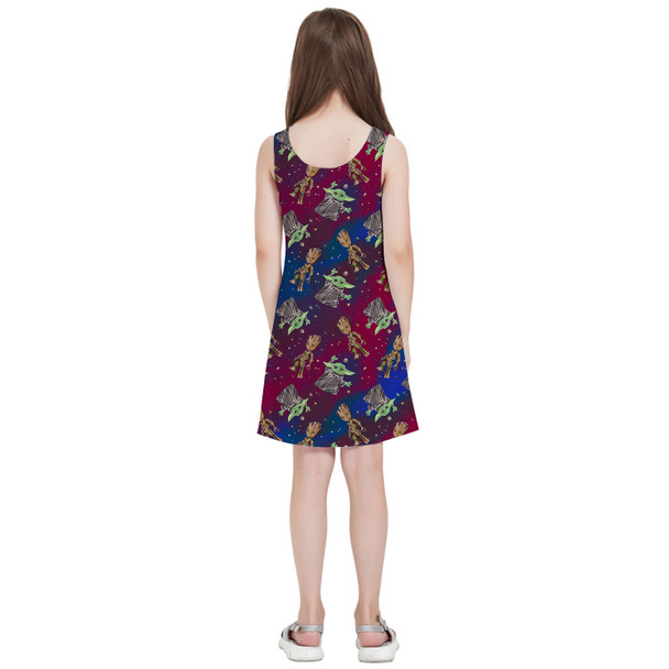 Girls Sleeveless Dress - Groot & Grogu