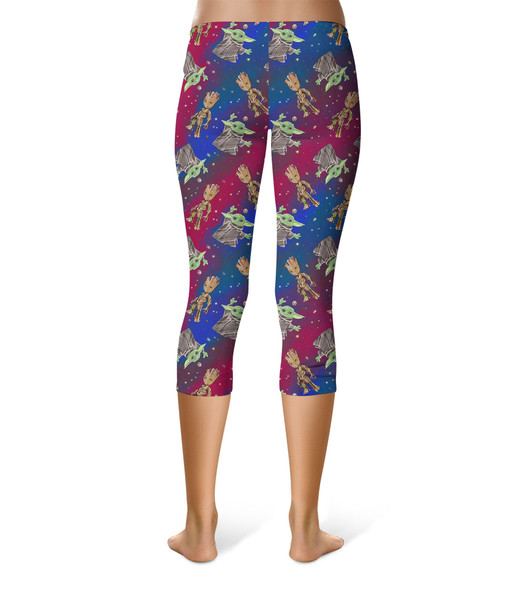 Sport Capri Leggings - Groot & Grogu