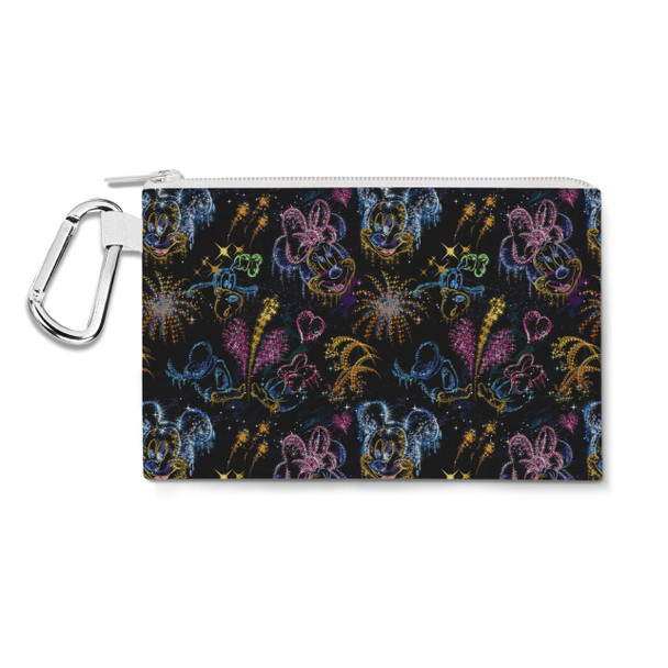 Canvas Zip Pouch - Mickey and Minnie's Love in the Sky